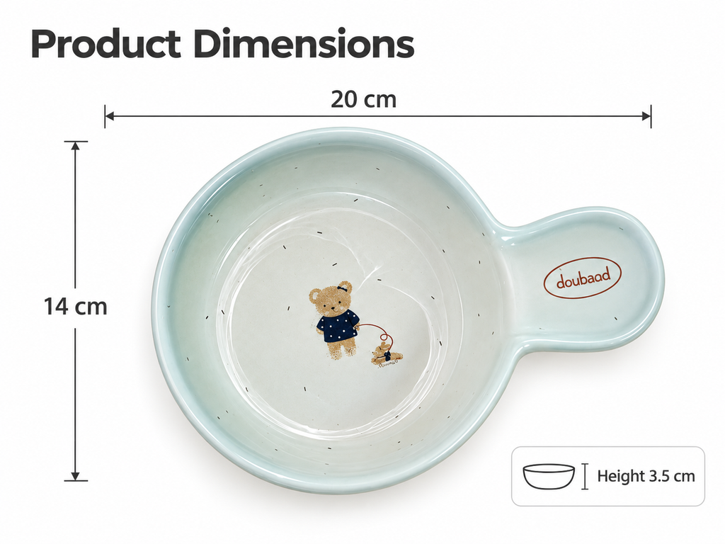 Teddy Handle Cat Bowl