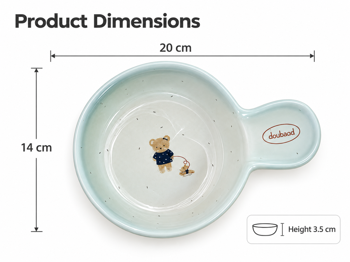 Teddy Handle Cat Bowl