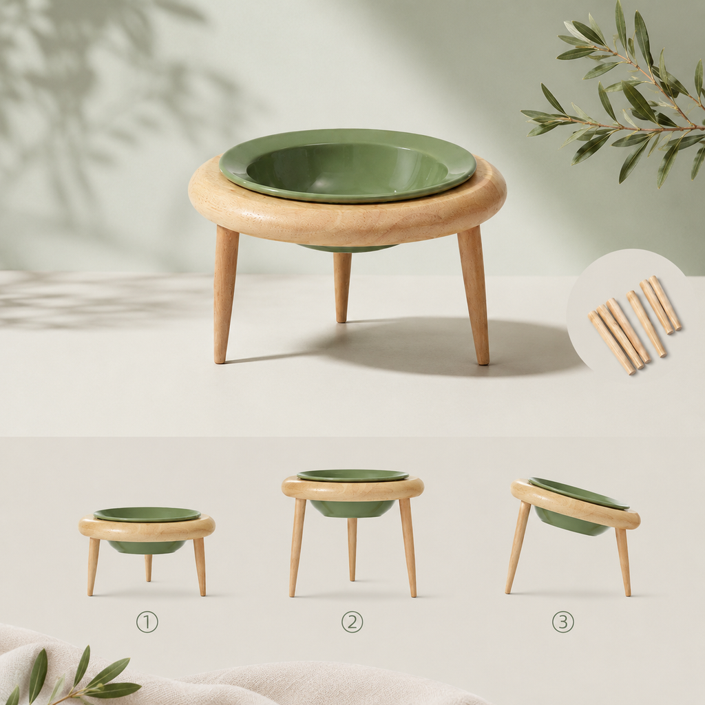 Taro Cat Bowl Stand