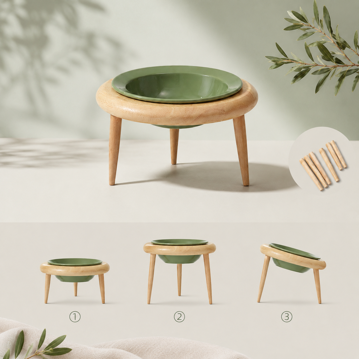 Taro Cat Bowl Stand
