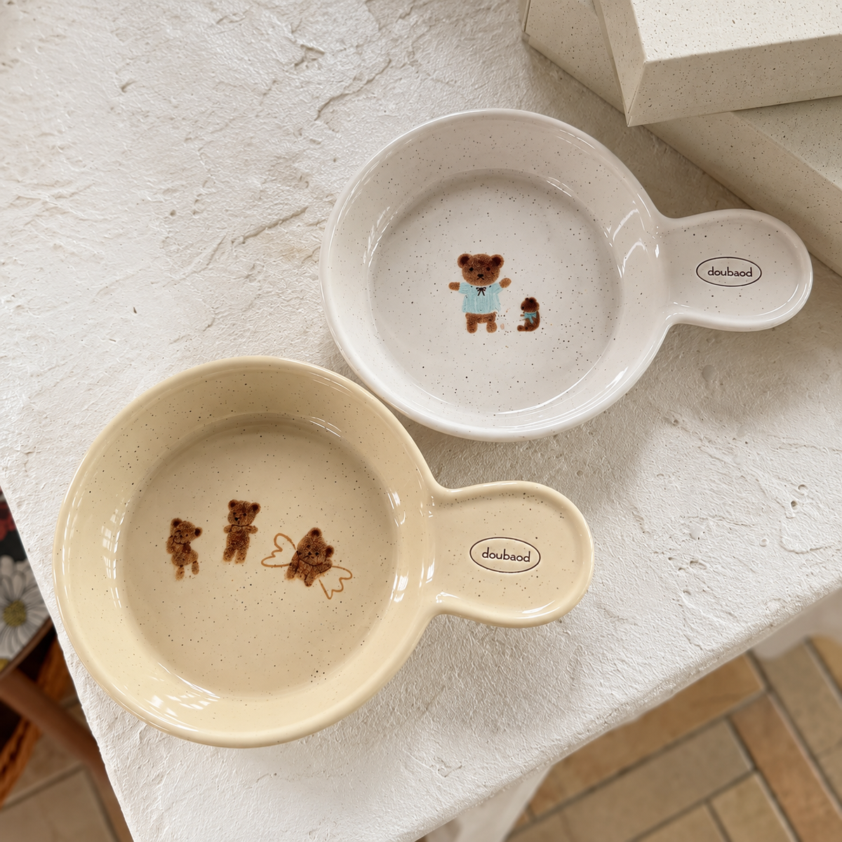 Teddy Handle Cat Bowl