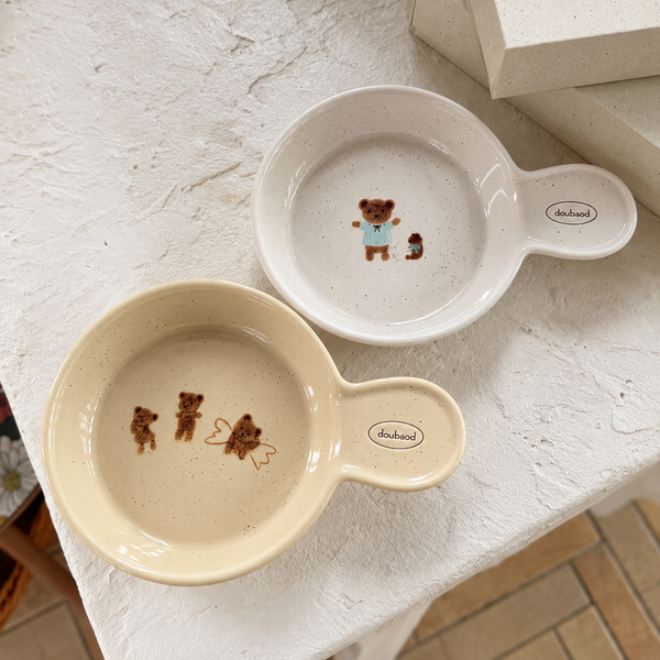 Teddy Handle Cat Bowl