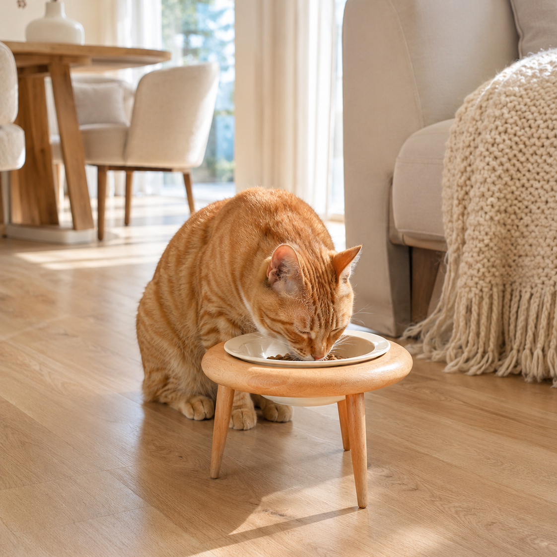 Taro Cat Bowl Stand