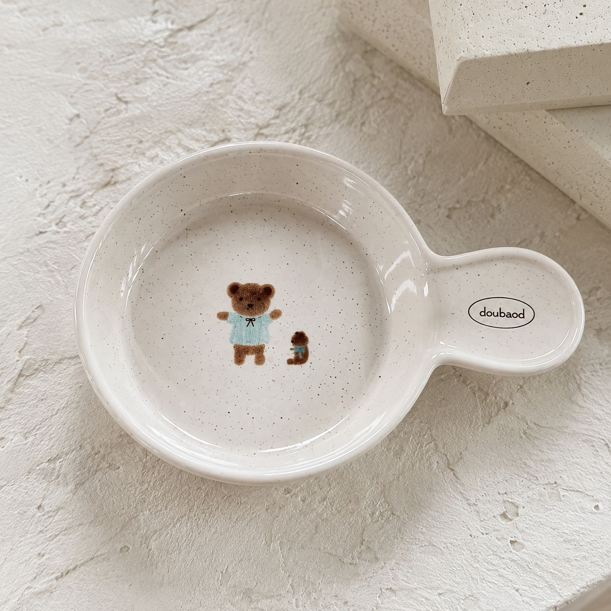 Teddy Handle Cat Bowl