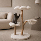 Bloom Series Cat Tree | Solid Timber · 86cm