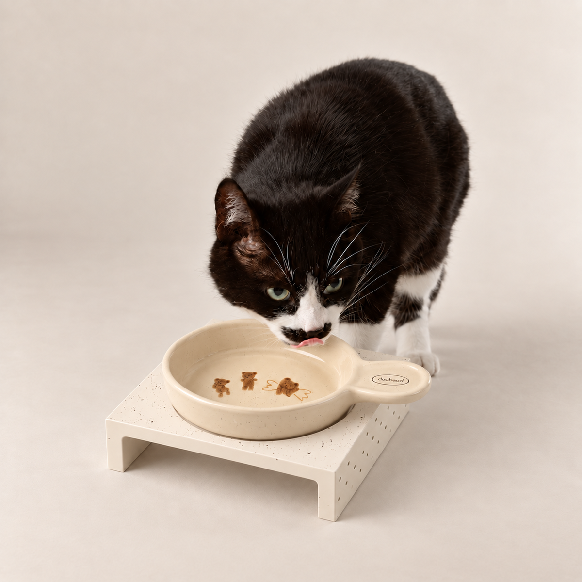 Teddy Handle Cat Bowl