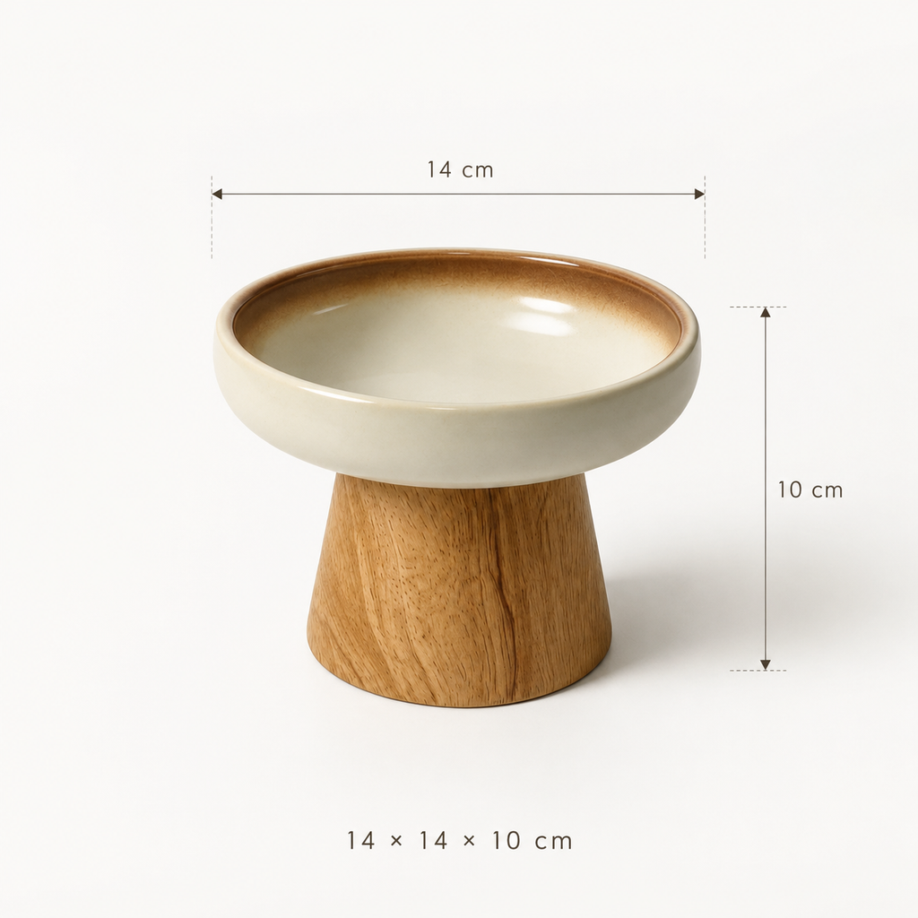 gram of small ceramic cat bowl 14x14x10cm